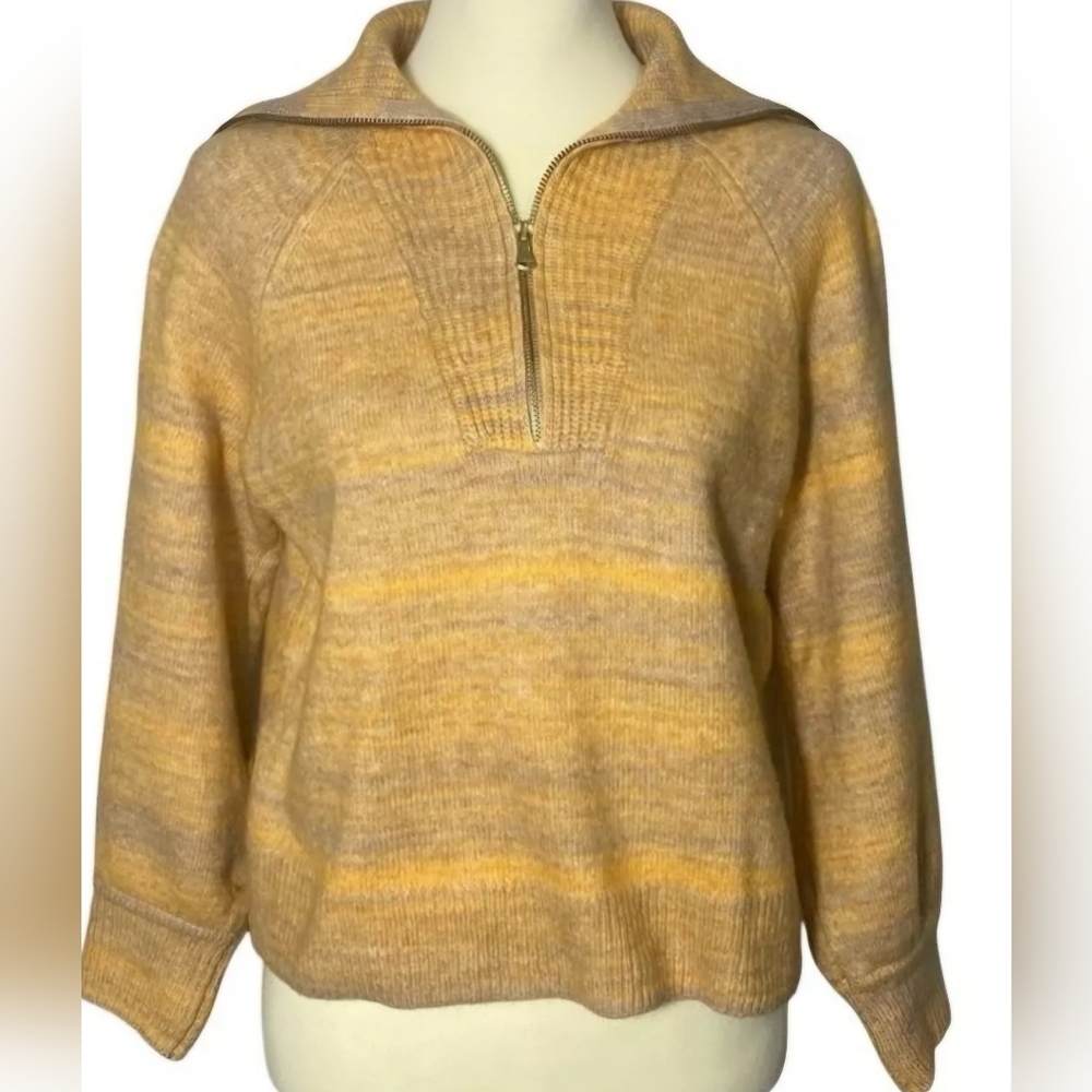 J.Crew Sweaters & Knits J.Crew Italian Space-Dyed 1/2 Zip Wool Cashmere Knit L